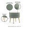 Manhattan Comfort Bailey Ottoman in Sage Green with Gold Feet OT003-SG - alternate 4